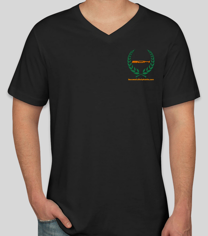 SuccessfulDailyHabits' Marcus Aurelius V-Neck T-Shirt 01
